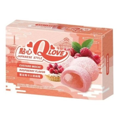 *Mini mochi sabor Natilla de Frambuesa 24/180g QLOVE