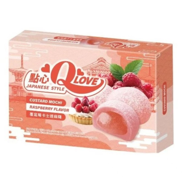 *Mini mochi sabor Natilla de Frambuesa 24/180g QLOVE