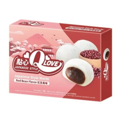 *Mini mochi sabor Frijol Rojo (Tradicional) 24/180g QLOVE