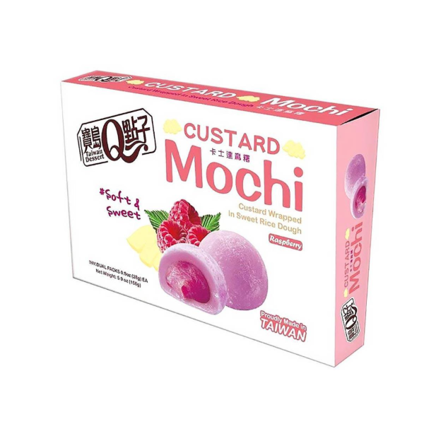 *Mochi Custard sabor frambuesa 24/168g QLOVE TAIWAN DESSERT