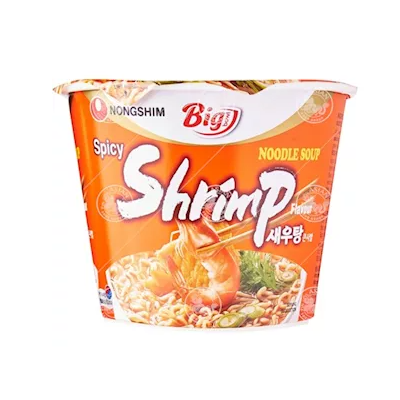 Sopa de fideos inst. sabor gamba picante (vaso) 16/115g NONGSHIM