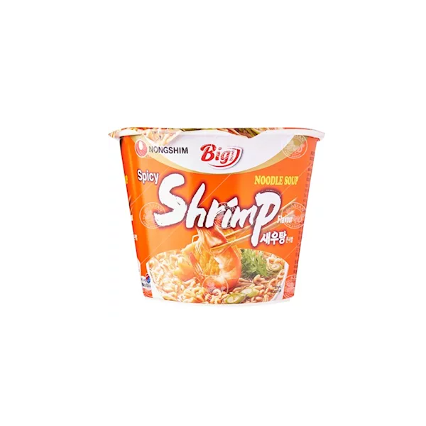 Sopa de fideos inst. sabor gamba picante (vaso) 16/115g NONGSHIM
