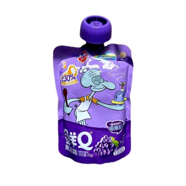 蜡笔小新150g海绵宝宝鲜Q果冻爽葡萄味