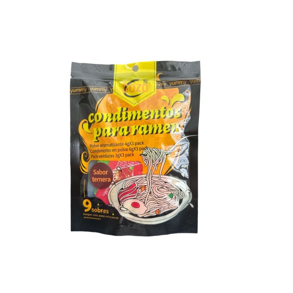 Condimentos para ramen sabor Ternera 24/39g GOZO