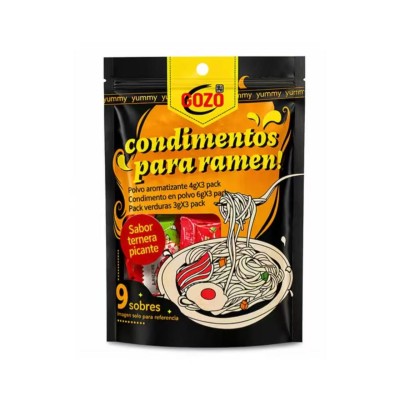 Condimentos para ramen sabor Ternera Picante 24/39g GOZO