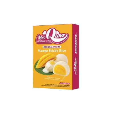 Mochi sabor Mango Con Mermelada (Doble Relleno) Deluxe 24/168g QLOVE
