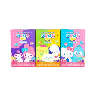 Caramelo sabor Fresa y Uva Sanrio (You & Me) 15/46g MEASTY