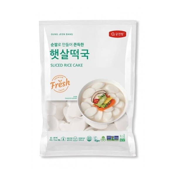 Rebanadas de pastel de arroz para Tteokguk 20/500g GUNG JEON BANG