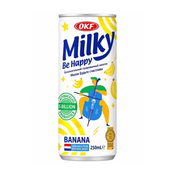 Bebida Milky Be Happy sabor Banana 24/250ml OKF