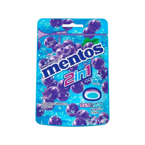Caramelos sabor Uva y Soda (2in1) 50/145g MENTOS
