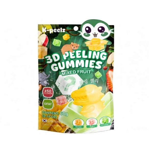Gominolas pelables sabor Variado (3D) 50/60 K-PEELZ