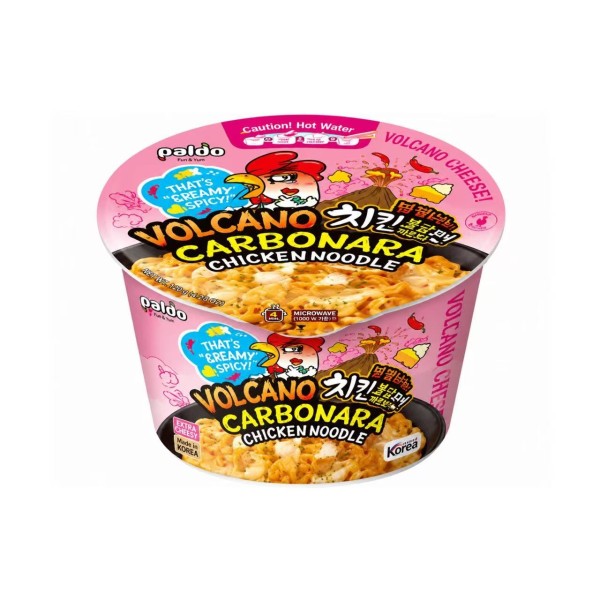 Fideos Inst. sabor Carbonara Picante (Volcano Chicken) 16/105g PALDO