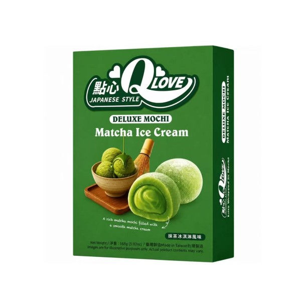 Mini mochi sabor a Helado de Matcha (Deluxe) 24/168g QLOVE
