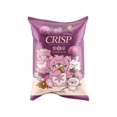 Snack Bolitas Crujientes Taiwanés Yam de Ñame Morado 12/55g YUKI&LOVE