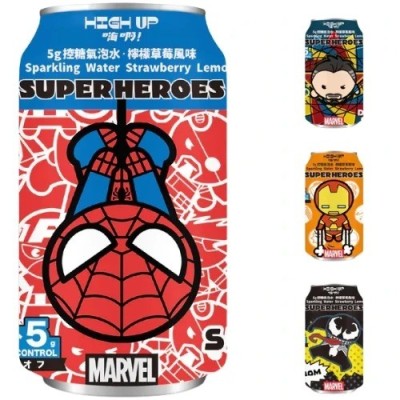 Ramune sabor Fresa y Limón (Marvel) 24/330ml HIGH UP