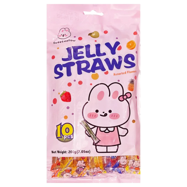 Gelatina pajitas sabores frutas 30/200g Sweet Mellow