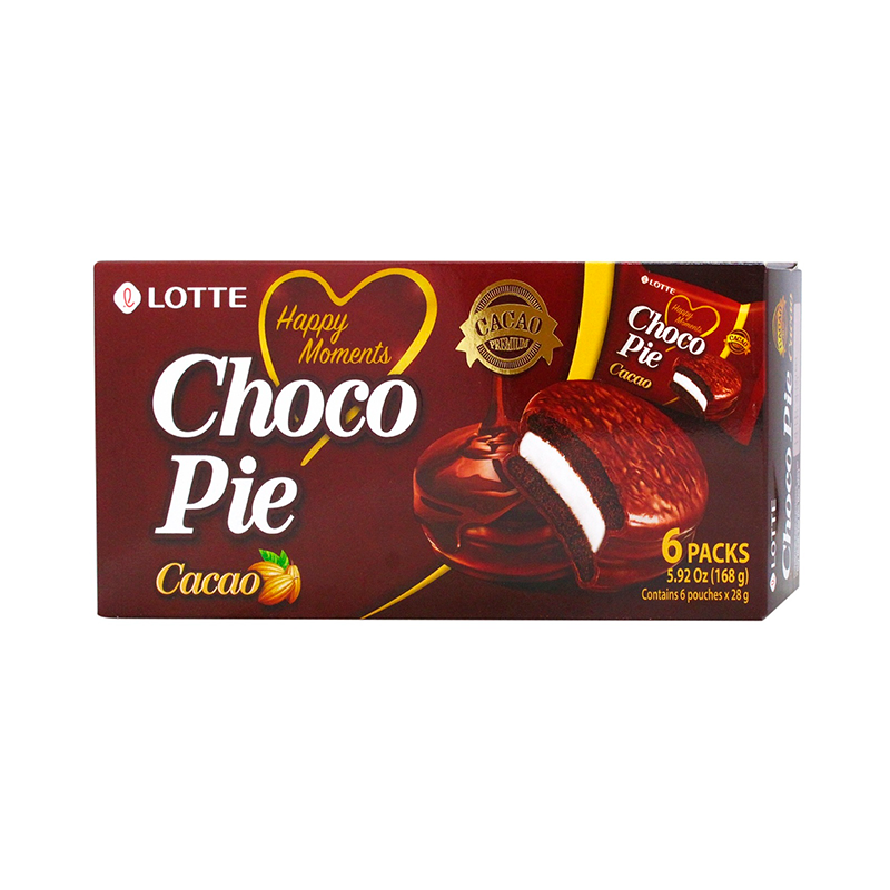 Galleta chocopie sabor chocolate cacao Lotte 16/168g