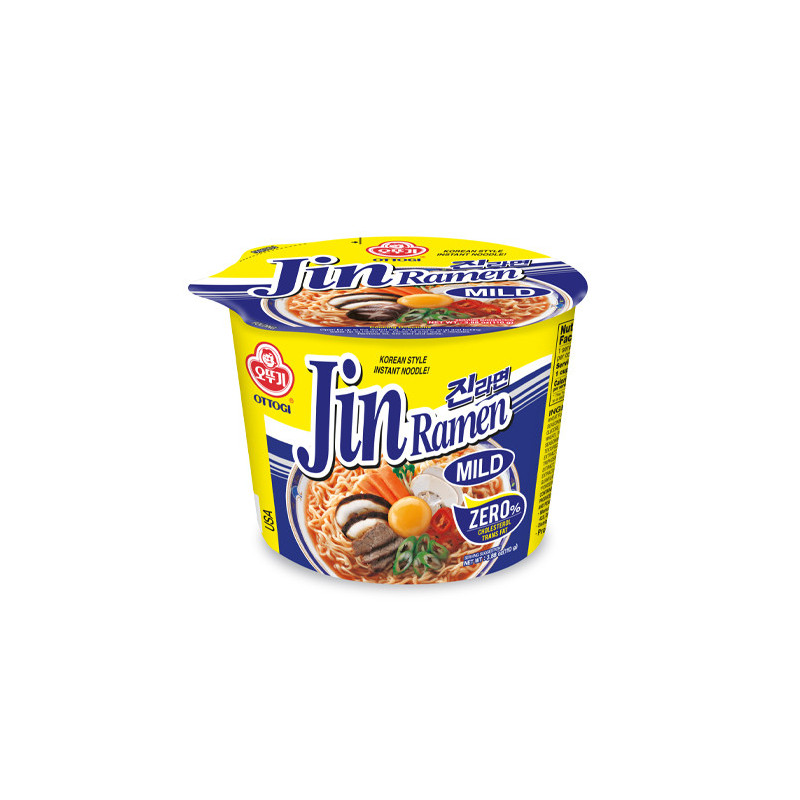 Fideos Inst.Jin ramen sabor suave picante bol 12/110g -Ottogi