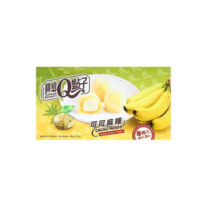 Mini mochis sabor platano 24/80g BAODAO